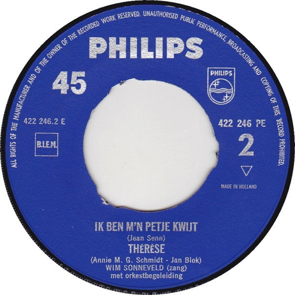 Wim Sonneveld : Zingt... (7", EP, Mono)