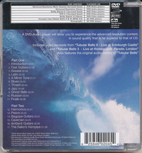 Mike Oldfield : Tubular Bells 2003 (DVD-A, Album, Multichannel, NTSC, Sup)
