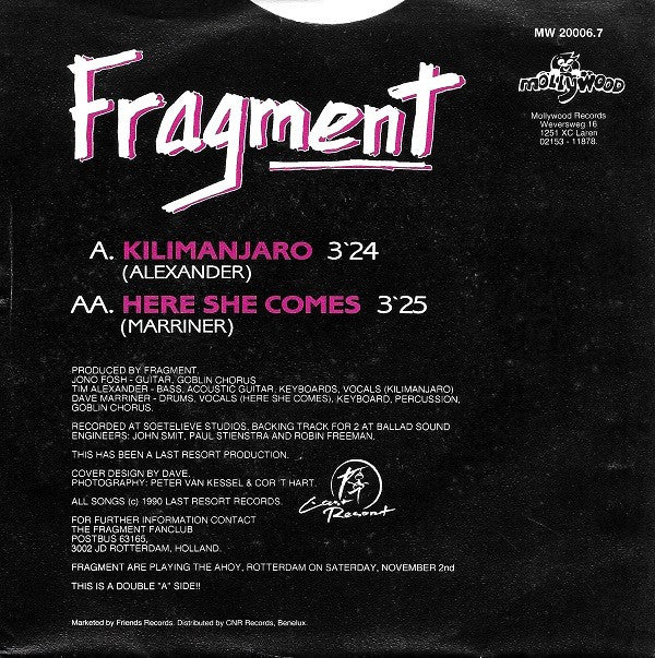 Fragment (4) : Kilimanjaro / Here She Comes (7")