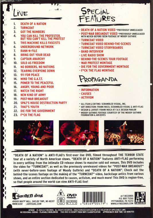 Anti-Flag : Death Of A Nation (DVD-V, NTSC)