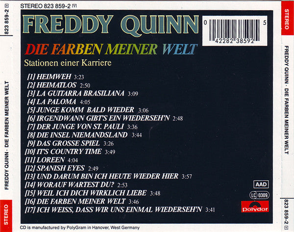 Freddy Quinn : Die Farben Meiner Welt - Stationen Einer Karriere (CD, Comp)