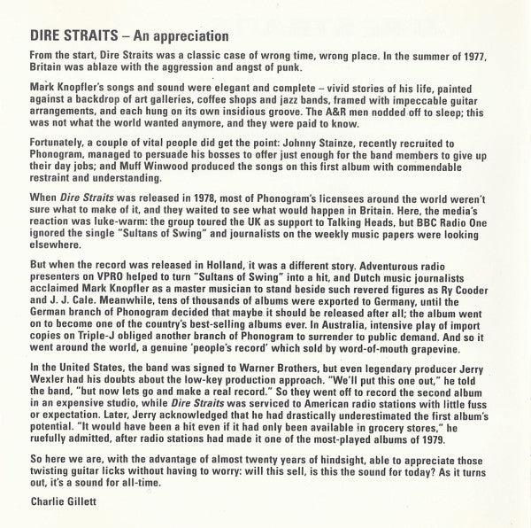 Dire Straits : Dire Straits (CD, Album, RE, RM, RP, Uni)