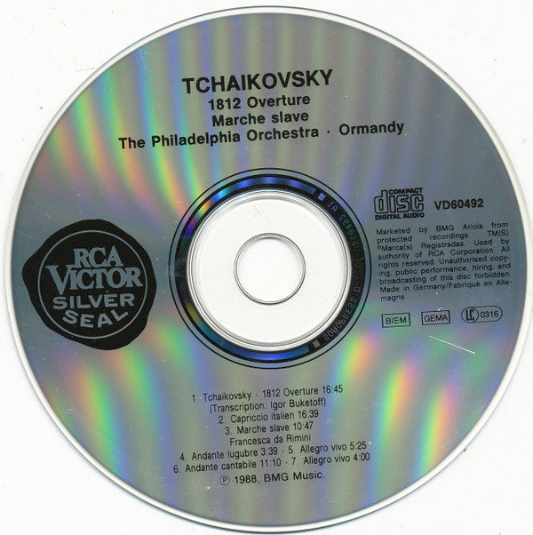 Pyotr Ilyich Tchaikovsky, The Philadelphia Orchestra, Eugene Ormandy : 1812 Overture (CD, Comp, RM)