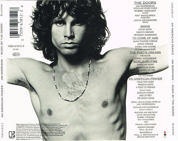Jim Morrison Music By The Doors : An American Prayer (CD, Album, RE, RM)