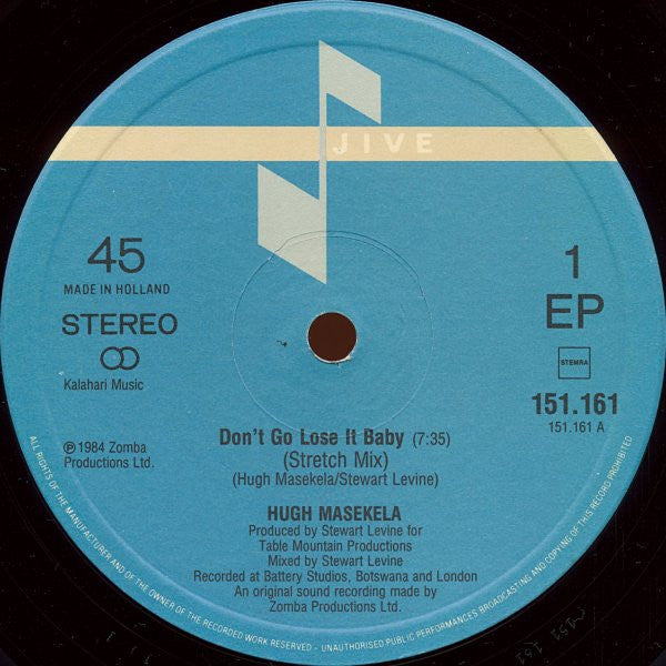 Hugh Masekela : Don't Go Lose It Baby (12", EP, Maxi)