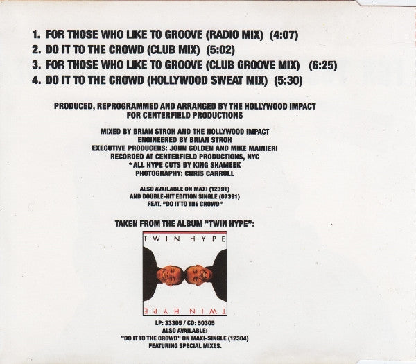 Twin Hype : For Those Who Like To Groove (CD, Maxi)