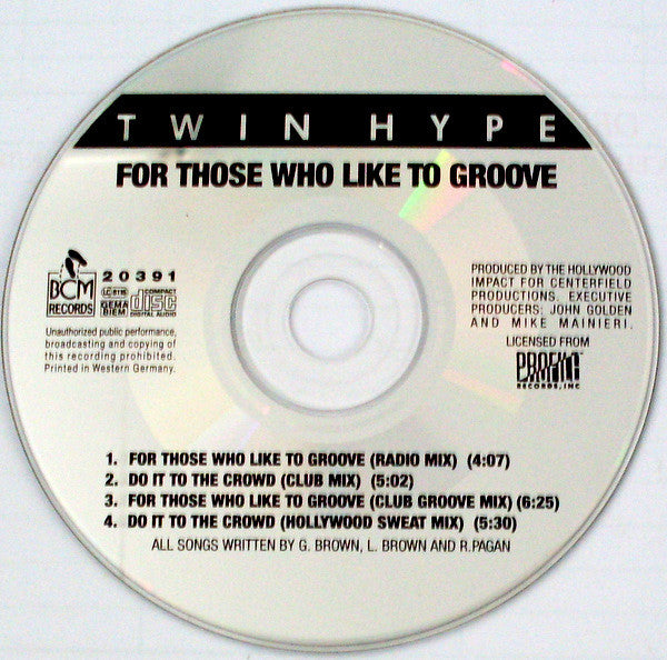 Twin Hype : For Those Who Like To Groove (CD, Maxi)
