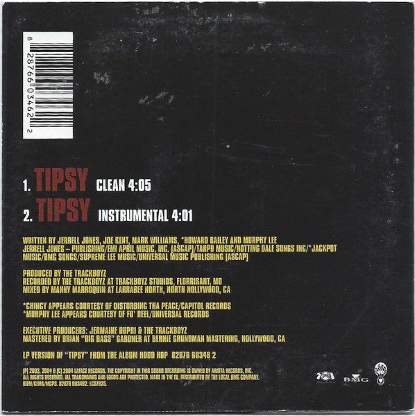 J-Kwon Featuring Chingy & Murphy Lee : Tipsy (Still Tipsy) (CD, Single, Car)