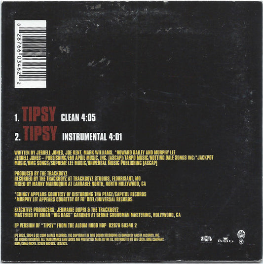 J-Kwon Featuring Chingy & Murphy Lee : Tipsy (Still Tipsy) (CD, Single, Car)