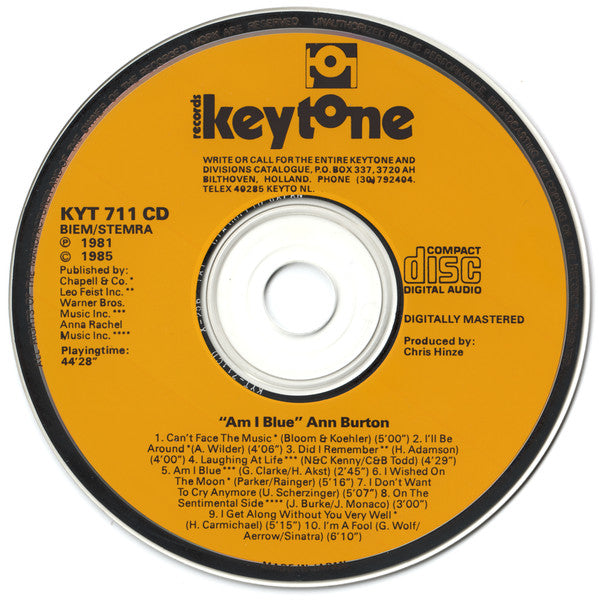 Ann Burton : Am I Blue (CD, Album)