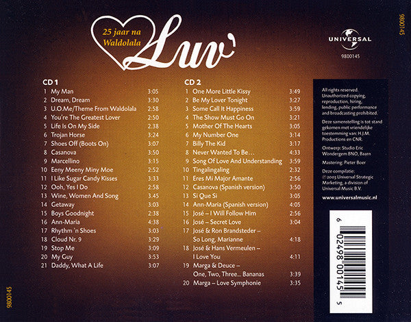 Luv' : 25 Jaar Na Waldolala (2xCD, Comp)