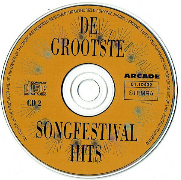 Various : De Grootste Songfestival Hits (2xCD, Comp)