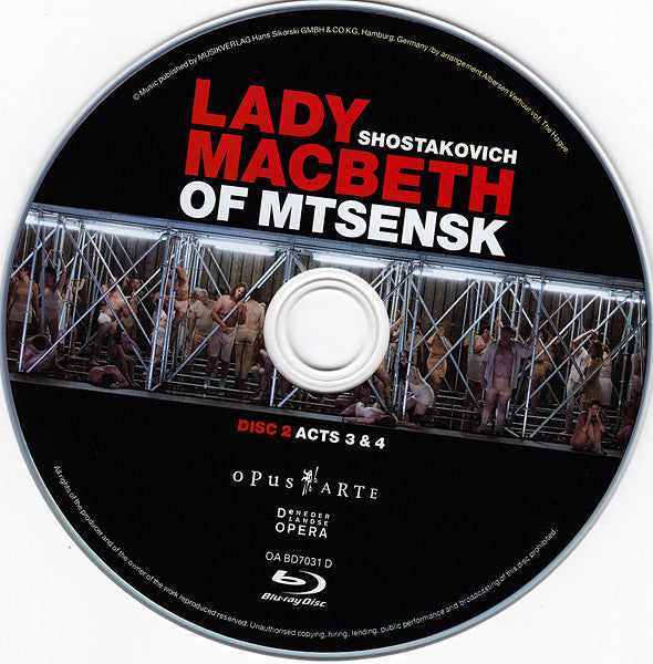 Dmitri Shostakovich : Lady Macbeth Of Mtsensk (2xBlu-ray)