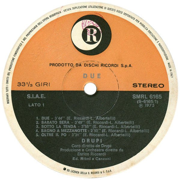 Drupi (2) : Due (LP, Album, Gat)