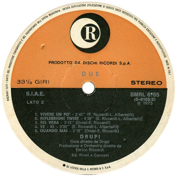 Drupi (2) : Due (LP, Album, Gat)