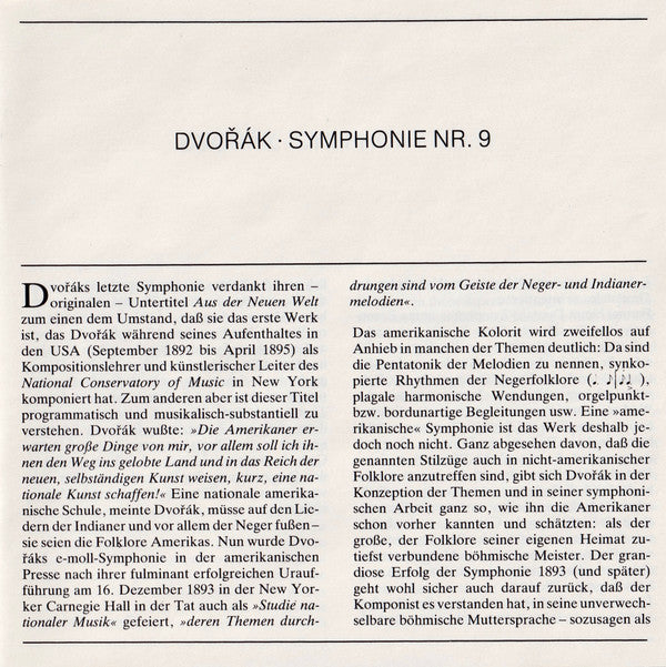 Antonín Dvořák - Wiener Philharmoniker, Lorin Maazel : Symphonie NO.9 »Aus Der Neuen Welt« / Karneval-Ouvertüre (CD, Album, RE, Dig)
