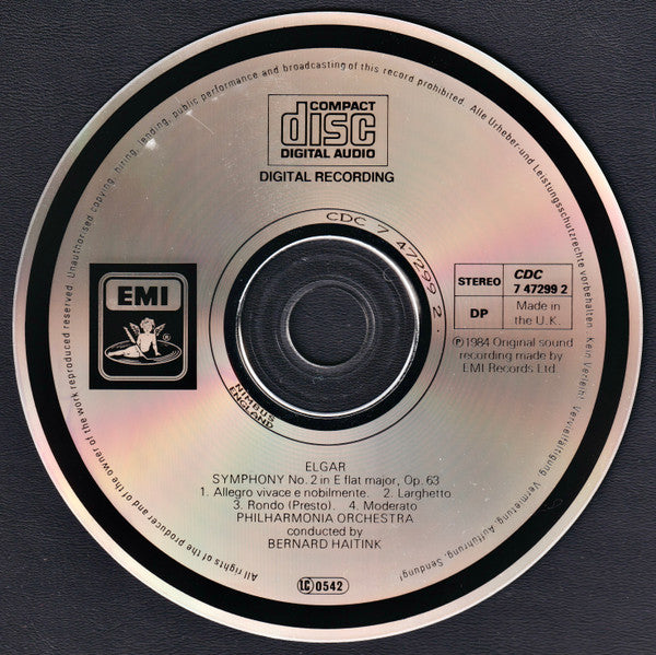 Sir Edward Elgar, Philharmonia Orchestra, Bernard Haitink : Symphony Nº2 In E Flat (CD, Album, RE)