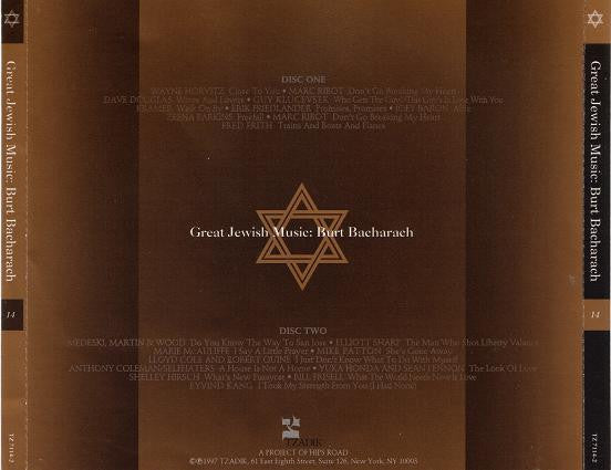 Various : Great Jewish Music: Burt Bacharach (2xCD, Album)