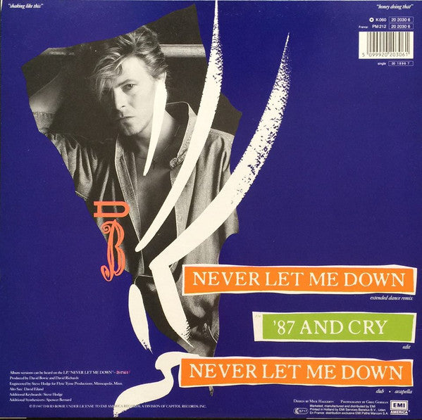 David Bowie : Never Let Me Down (Extended Dance Remix) (12")