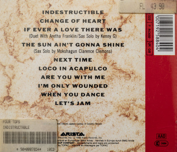 Four Tops : Indestructible (CD, Album)