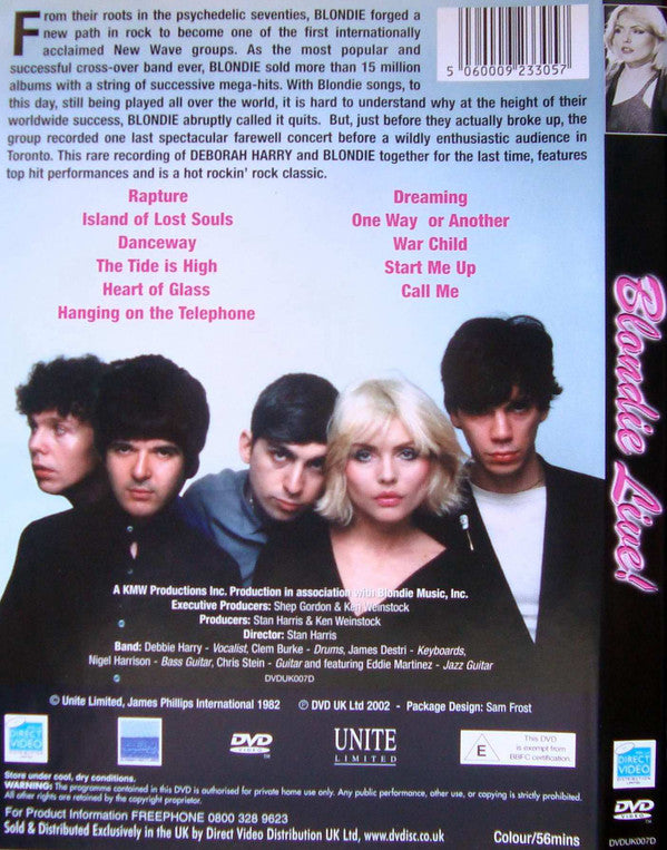 Blondie : Live! (DVD-V, RE, PAL)