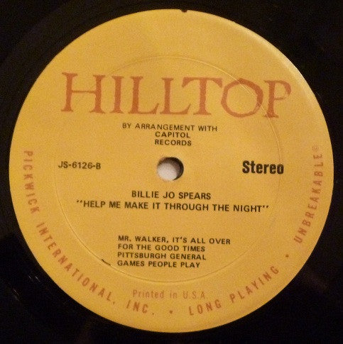 Billie Jo Spears : Help Me Make It Through The Night (LP, Album, Yel)
