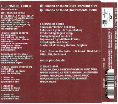 The Kelly Family : I Wanna Be Loved (CD, Single)