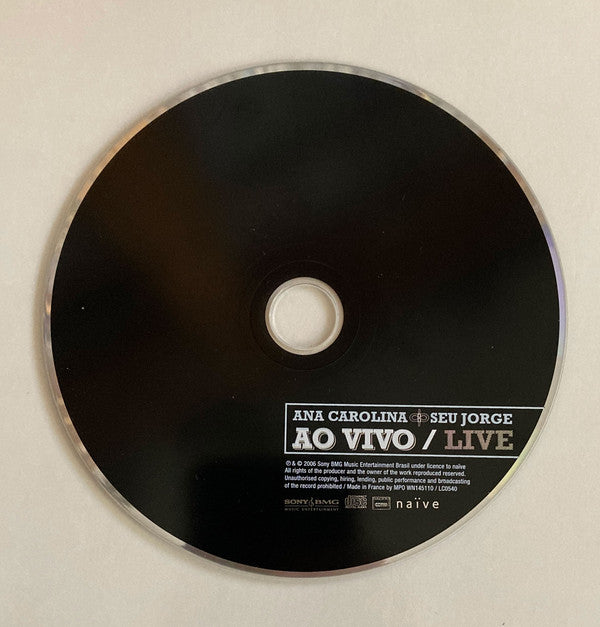 Ana Carolina and Seu Jorge : Ao Vivo / Live (CD + DVD-V, NTSC)