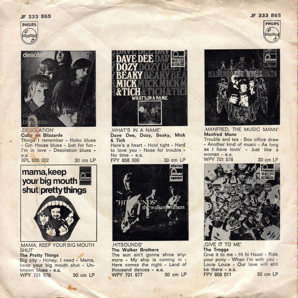 The Rob Hoeke Rhythm & Blues Group : Don't Ask Me What I Say / Baby Don't Go (7", Single, Mono)