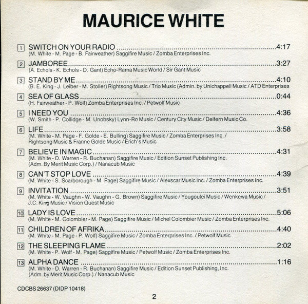 Maurice White : Maurice White (CD, Album)