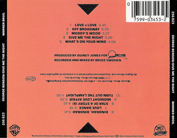 George Benson : Give Me The Night (CD, Album, RE)