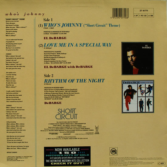 El DeBarge : Who's Johnny ("Short Circuit" Theme) (12", Maxi)