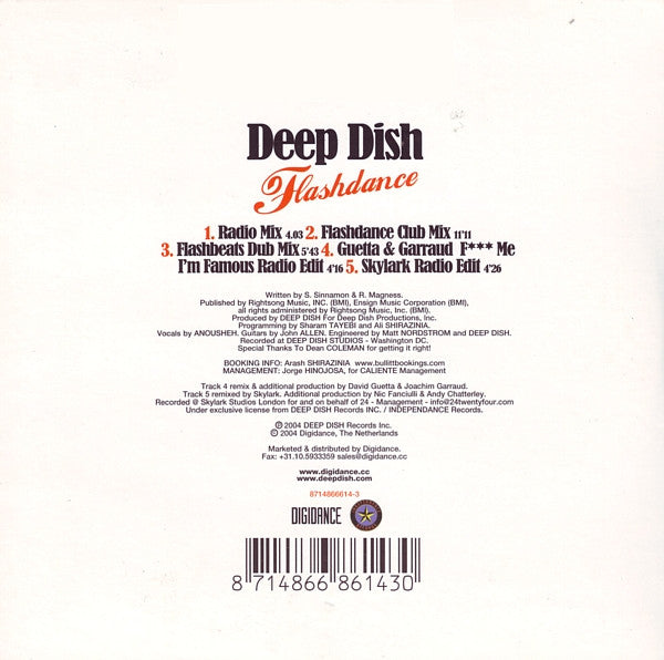 Deep Dish : Flashdance (CD, Single)