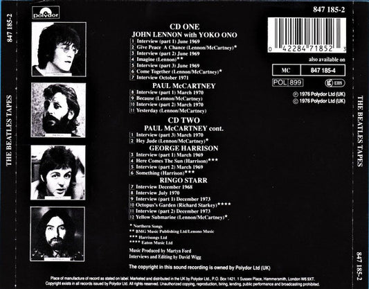 The Beatles / David Wigg : The Beatles Tapes From The David Wigg Interviews (2xCD, RE)