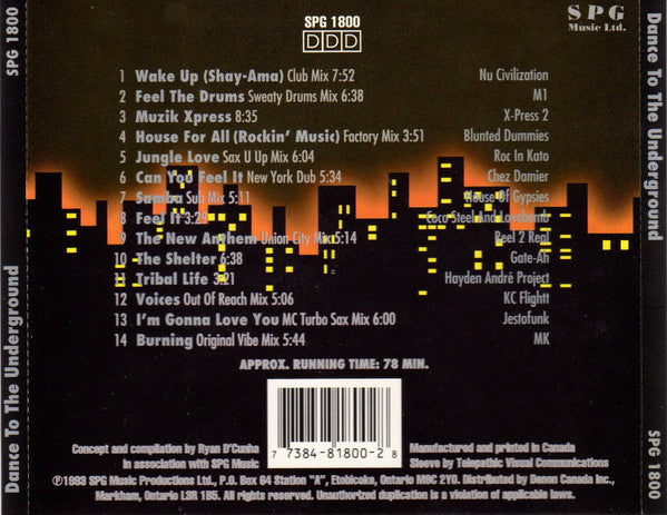 Various : Dance To The Underground (CD, Comp)