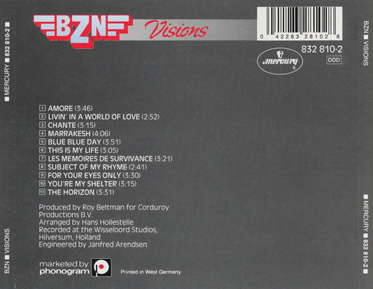 BZN : Visions (CD, Album, M/Print, RE)