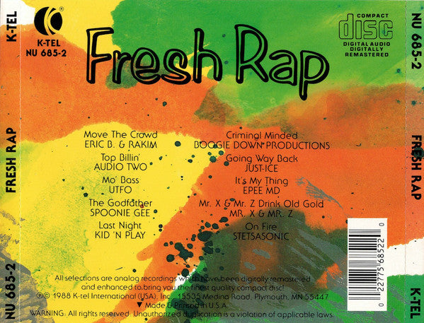 Various : Fresh Rap (CD, Comp)