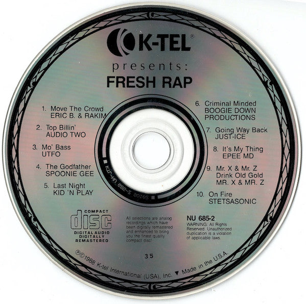 Various : Fresh Rap (CD, Comp)