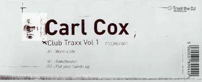 Carl Cox : Club Traxx Vol. 1 (12", W/Lbl)