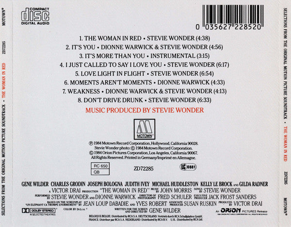 Stevie Wonder : The Woman In Red (Selections From The Original Motion Picture Soundtrack) (CD, Album)