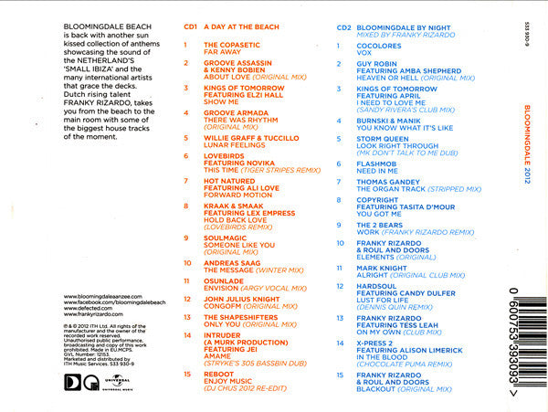 Franky Rizardo : Bloomingdale 2012 (CD, Comp + CD, Mixed)