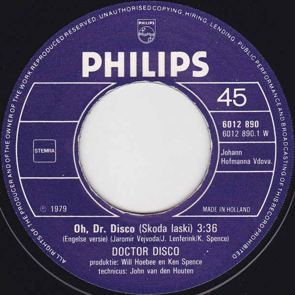 Doctor Disco : Oh Dr. Disco (7")
