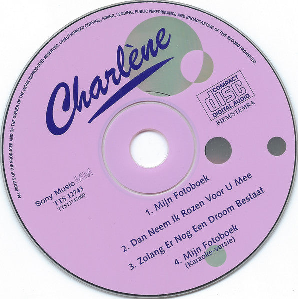 Charlene (3) : Mijn Fotoboek (CD, Single)
