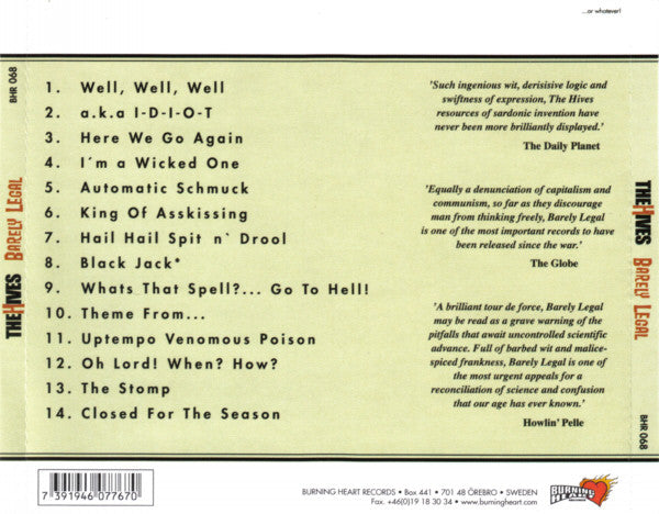 The Hives : Barely Legal (CD, Album)