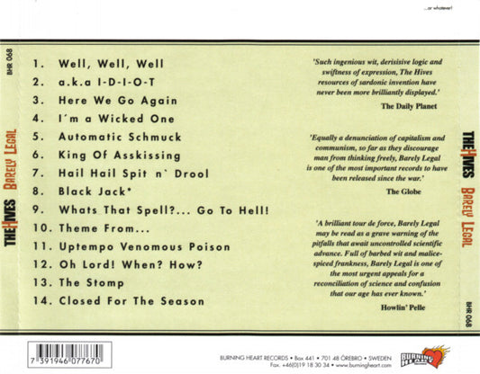 The Hives : Barely Legal (CD, Album)