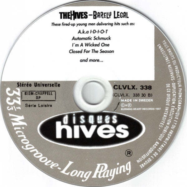 The Hives : Barely Legal (CD, Album)