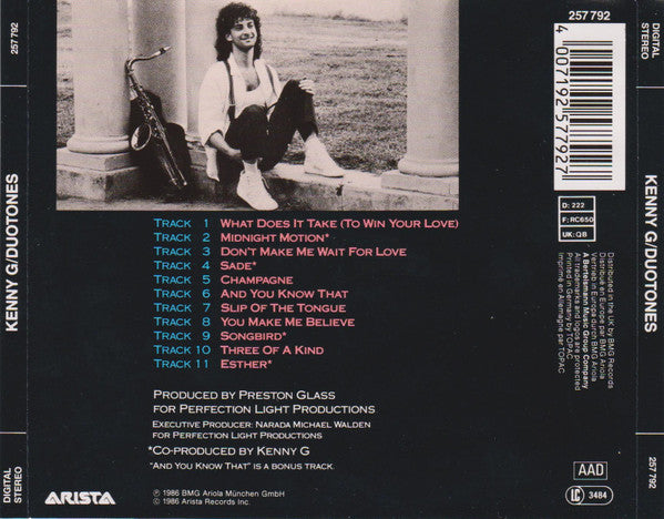 Kenny G (2) : Duotones (CD, Album)