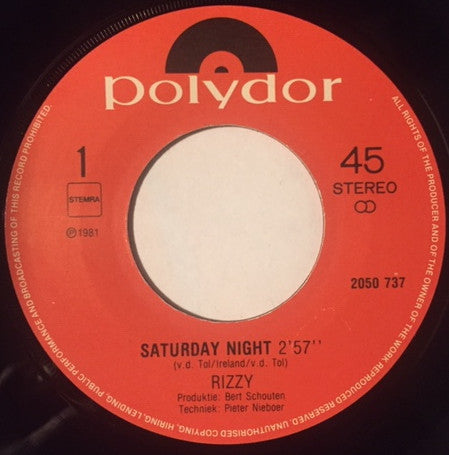 Rizzy : Saturday Night / Casablanca Soul (7")