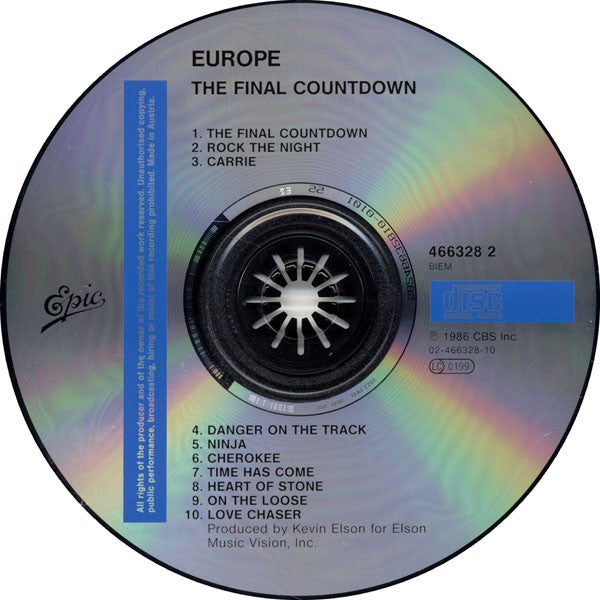 Europe (2) : The Final Countdown (CD, Album, RE)