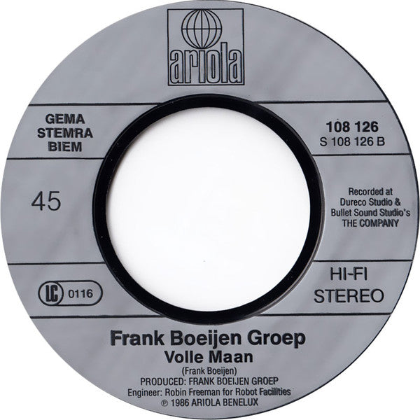 Frank Boeijen Groep : De Beloning (7", Single)